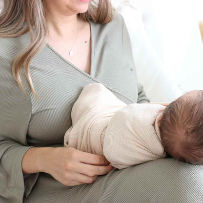 Oatmeal Bamboo Waffle Oversized Swaddle Blanket